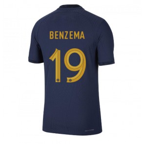 Maillot de foot France Karim Benzema #19 Domicile Monde 2022 Manches Courte